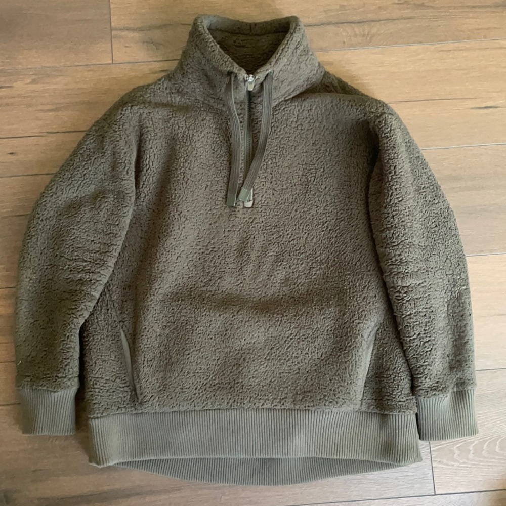 Athleta Quarter Zip Sherpa Pullover